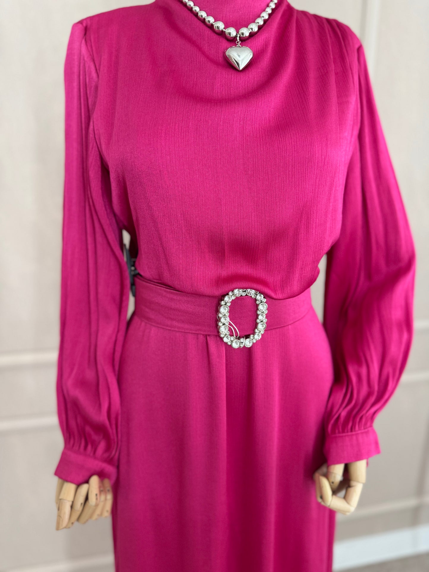 Haljina s pojasom pink