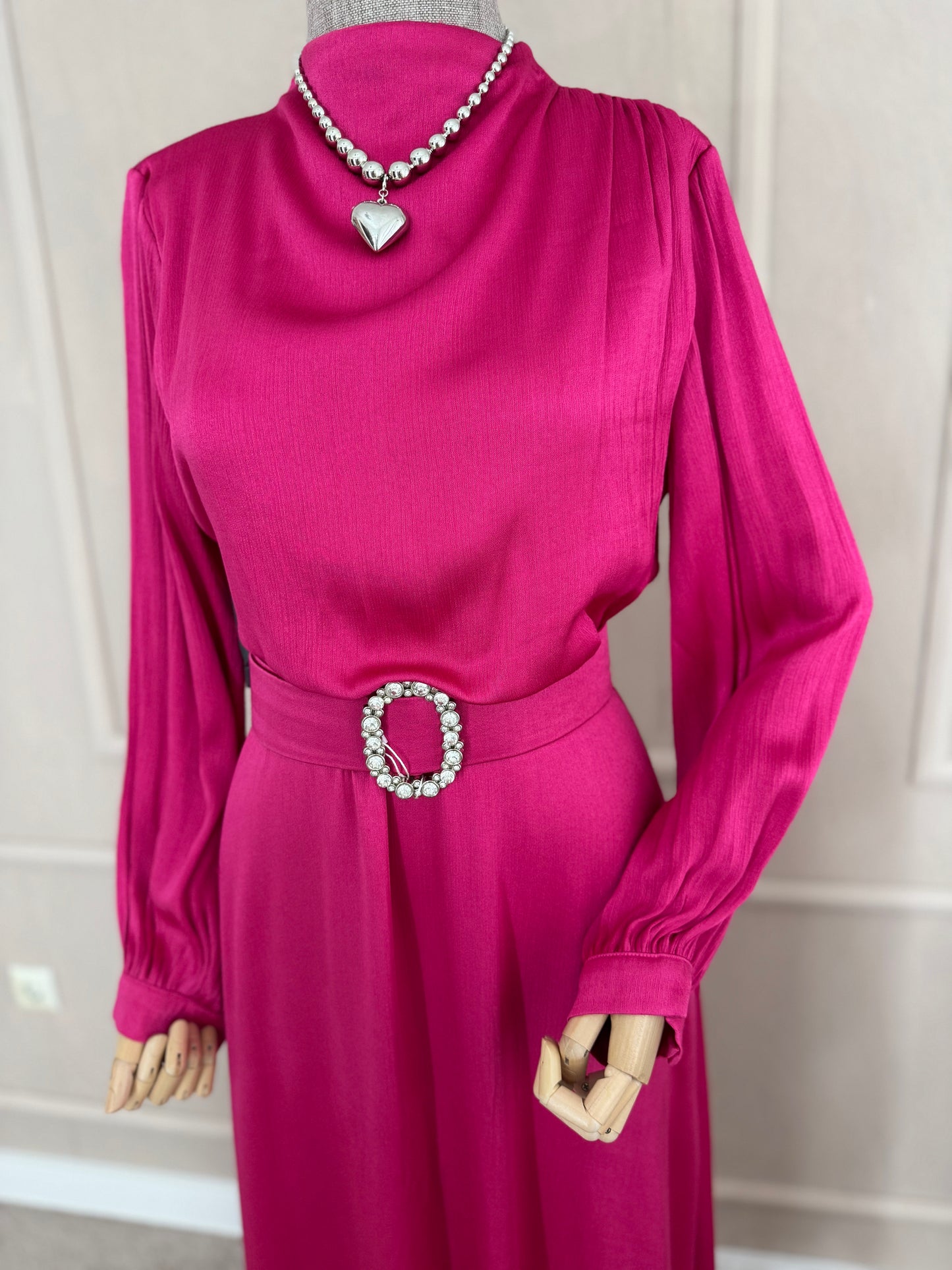 Haljina s pojasom pink