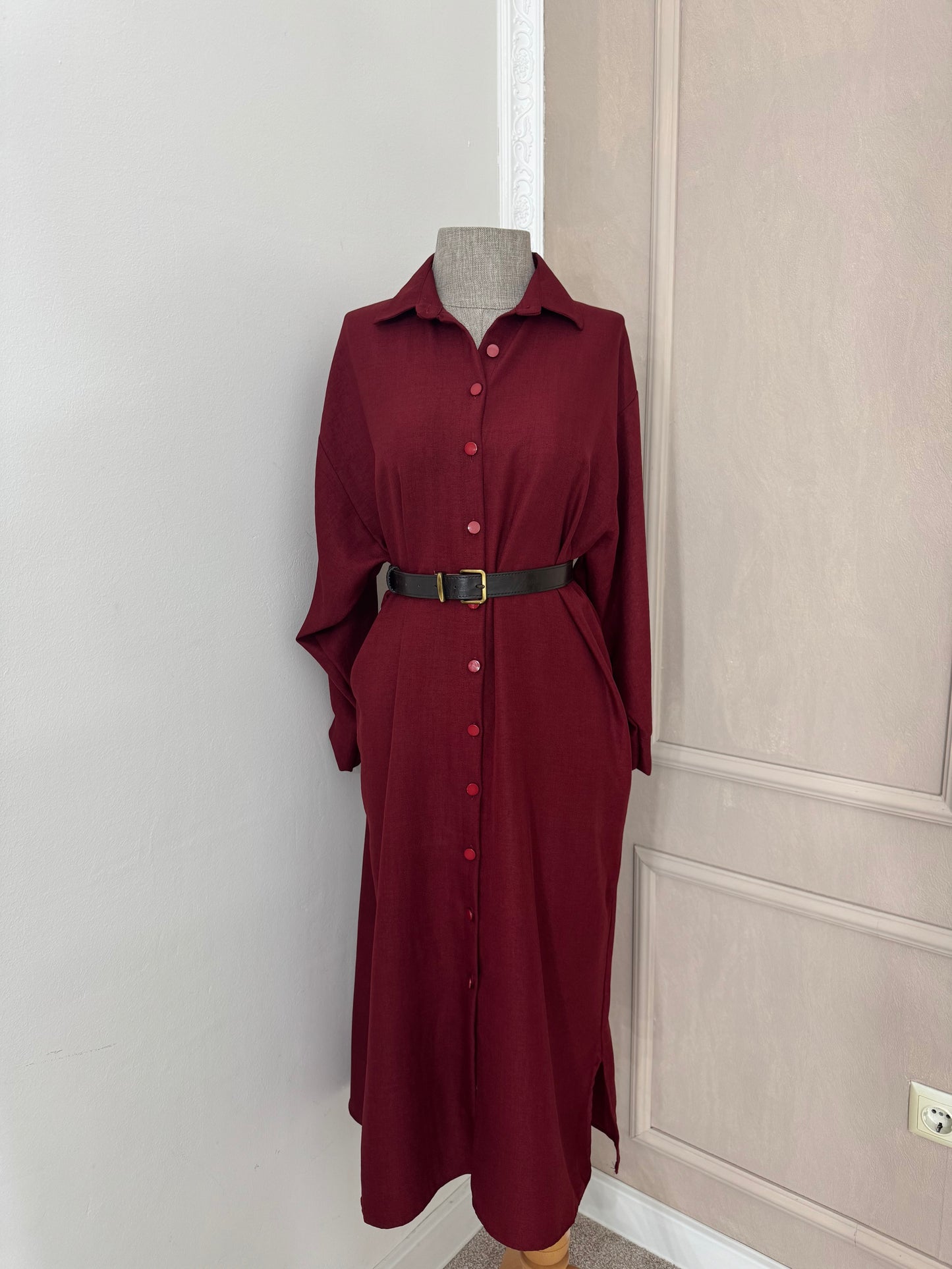 Tunika oversize - bordo