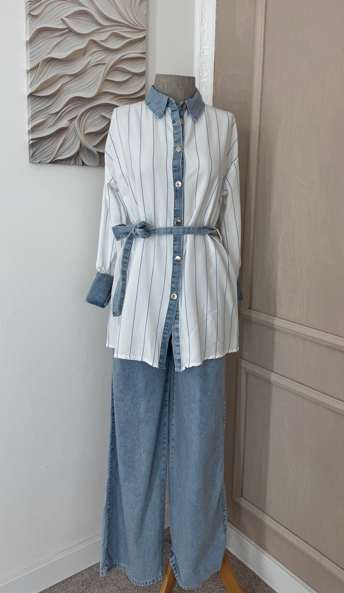Komplet DENIM kosulja i pantalone svijetli