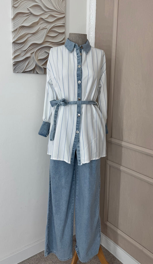 Komplet DENIM kosulja i pantalone svijetli