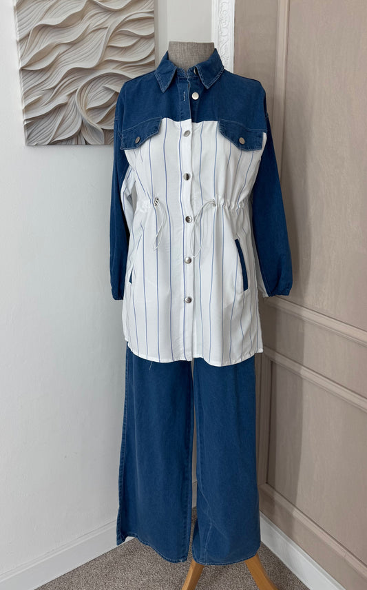Komplet DENIM kosulja i pantalone svijetli no.1
