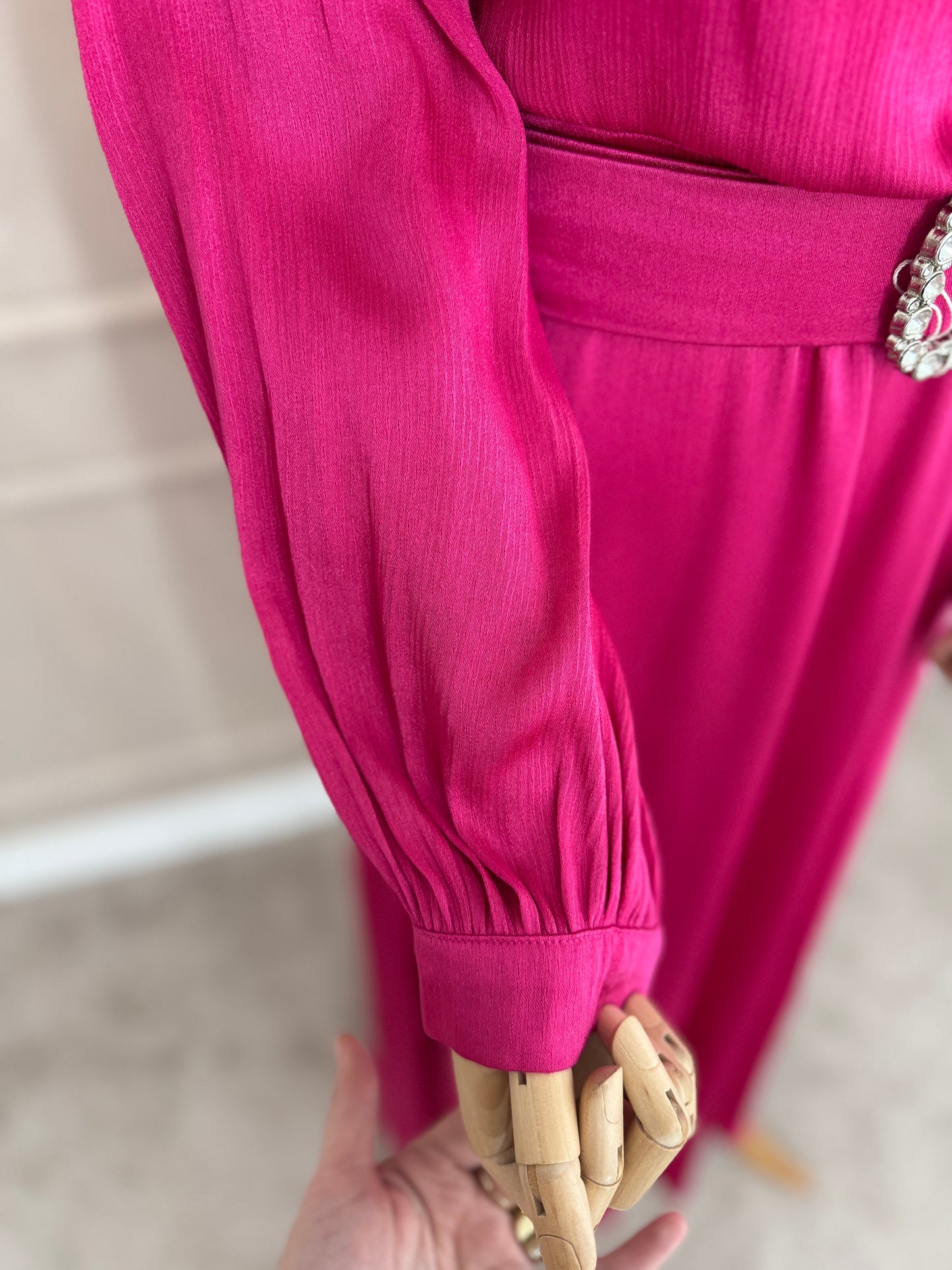 Haljina s pojasom pink