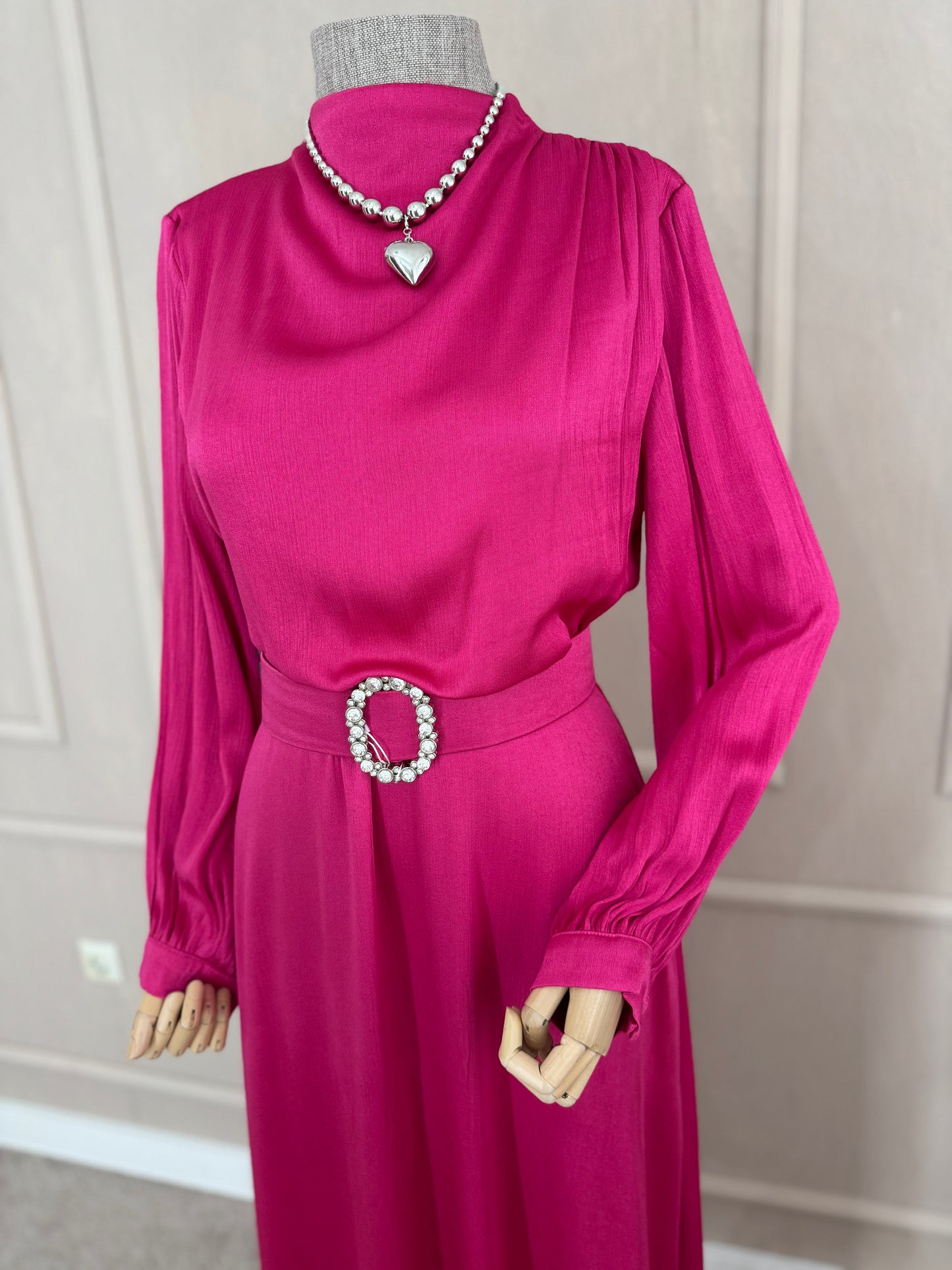 Haljina s pojasom pink