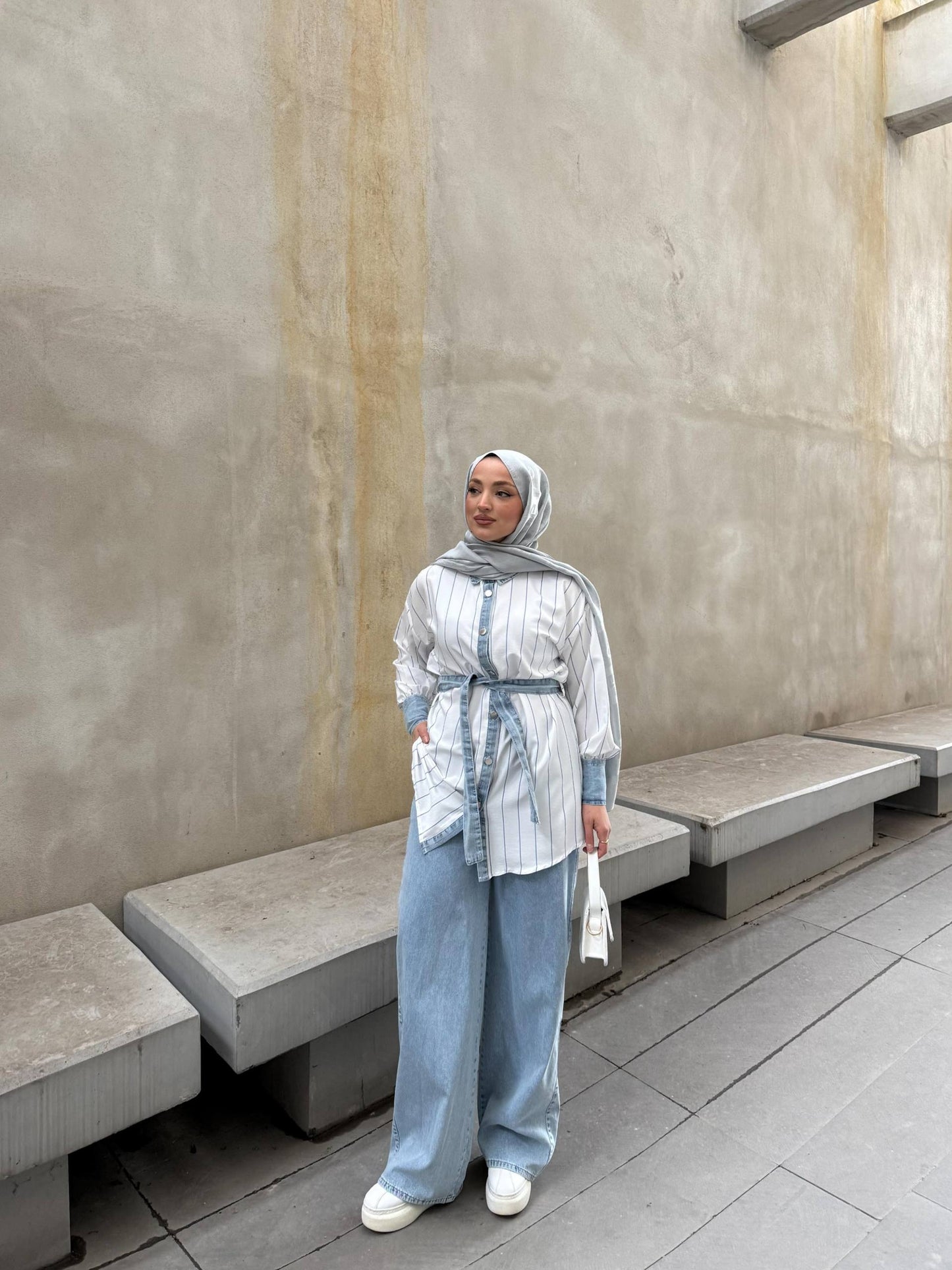 Komplet DENIM kosulja i pantalone svijetli