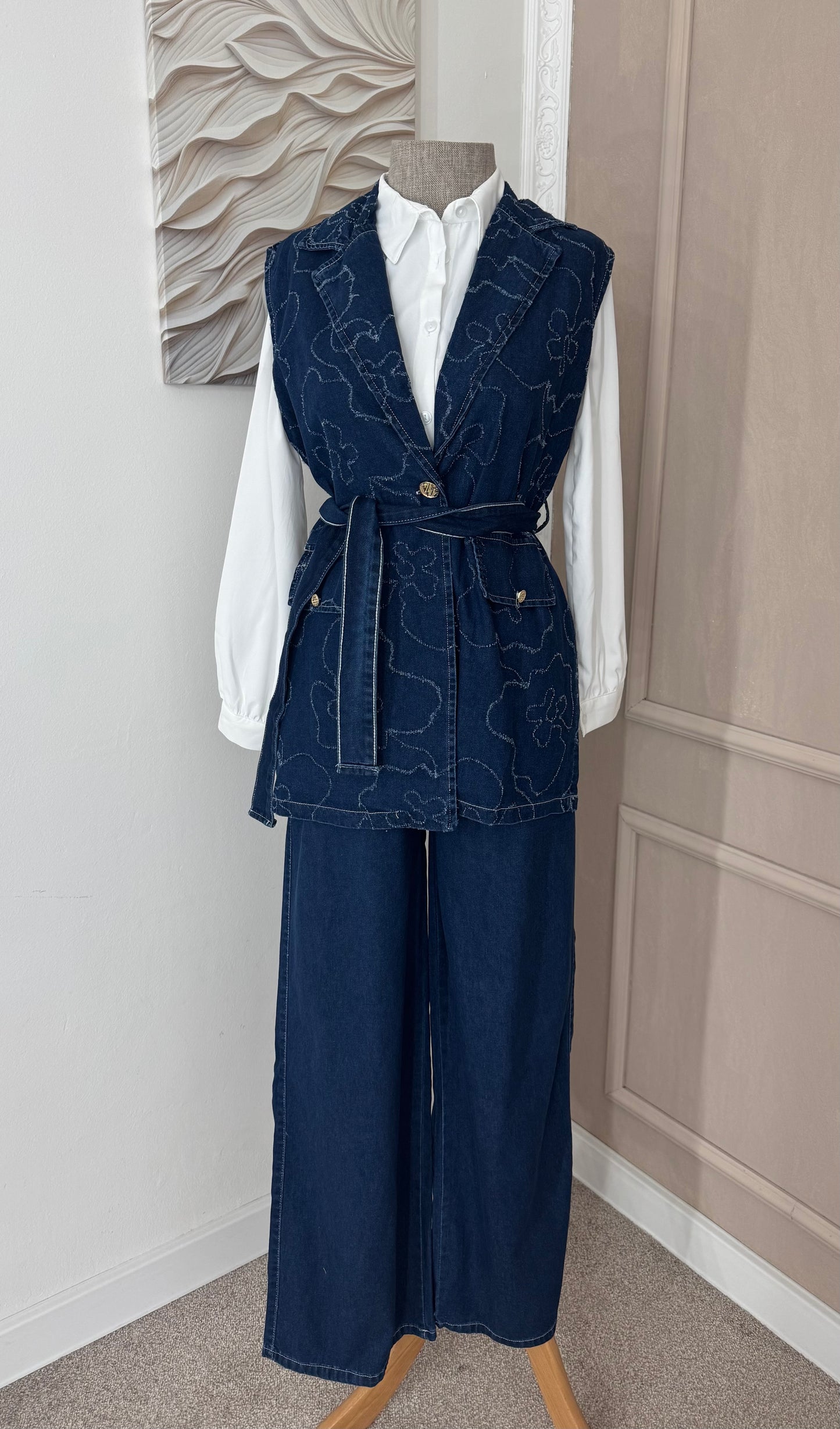 Trodijelni komplet DENIM tamni