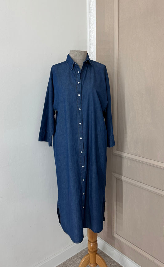 Denim kosulja oversize - srednje plava