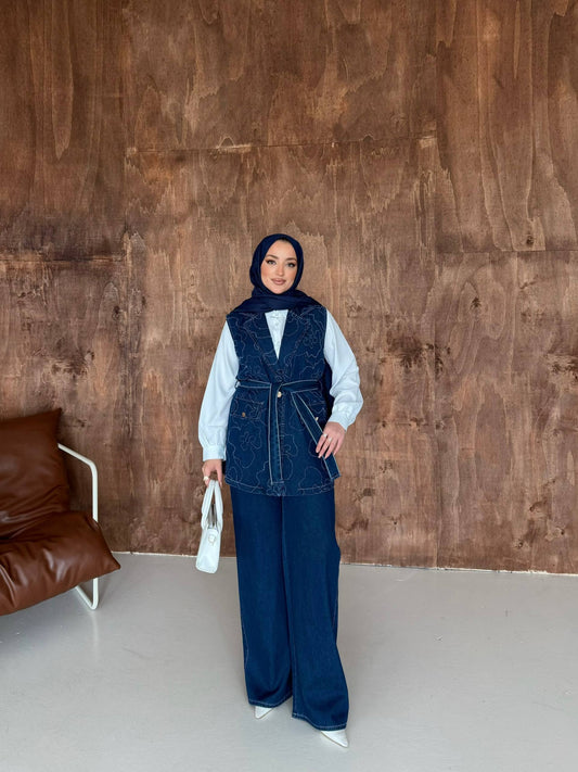 Trodijelni komplet DENIM tamni